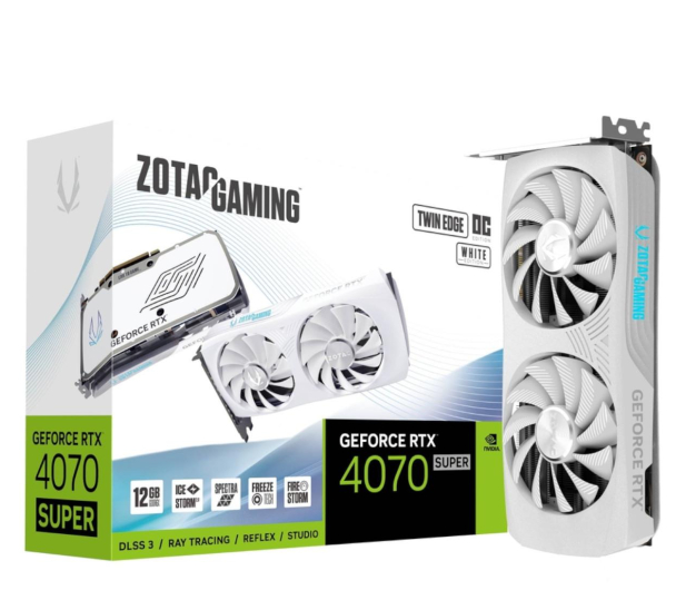 Zotac GeForce RTX 4070 SUPER Twin Edge OC White Edition 12GB GDDR6 - 1242876 - zdjęcie
